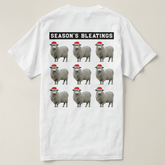 醜いクリスマスセーターアイディア Tシャツ (デザイン裏面)