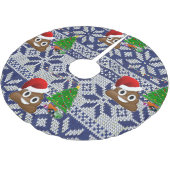 醜いクリスマスセーターウンチ絵文字ツリースカート ブラッシュドポリエステルツリースカート (アングル)