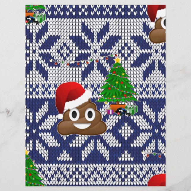 醜いクリスマスセーターウンチ絵文字 (正面)
