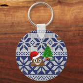 醜いクリスマスセーターウンチ絵文字 キーホルダー (正面)