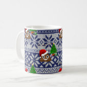 醜いクリスマスセーターウンチ絵文字 コーヒーマグカップ (正面左)