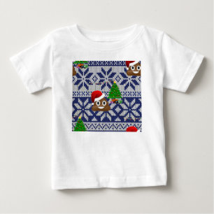 醜いクリスマスセーターウンチ絵文字 ベビーTシャツ