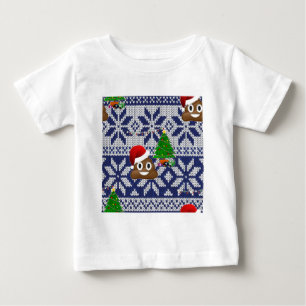 醜いクリスマスセーターウンチ絵文字 ベビーTシャツ