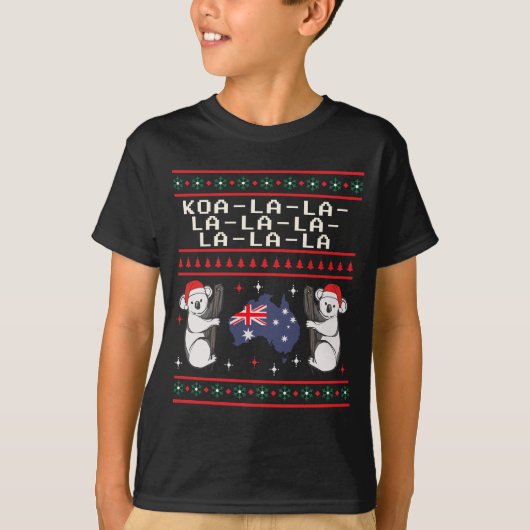 醜いクリスマスセーターオーストラリア Tシャツ (正面)