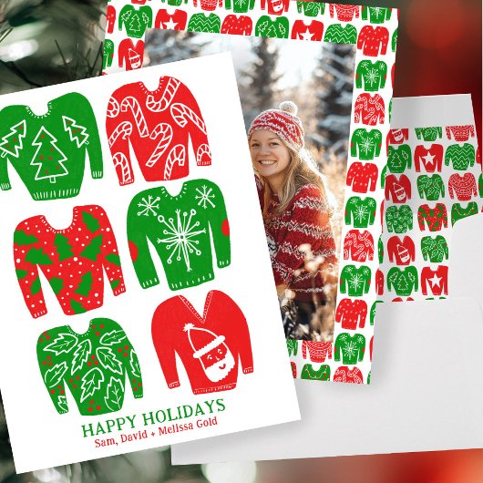 醜いクリスマスセーターカスタムの写真 シーズンカード