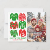 醜いクリスマスセーターカスタムの写真 シーズンカード (正面)