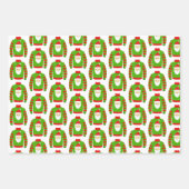 醜いクリスマスセーターギフトラップシート ラッピングペーパーシート (正面2)