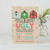 醜いクリスマスセータークラフトホリデーパーティー 招待状 (スタンド正面)