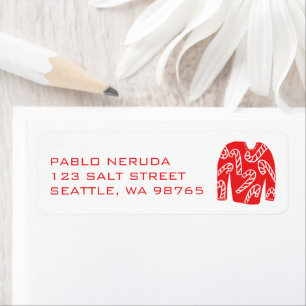 醜いクリスマスセータークリスマスカスタムの郵送先住所 ラベル