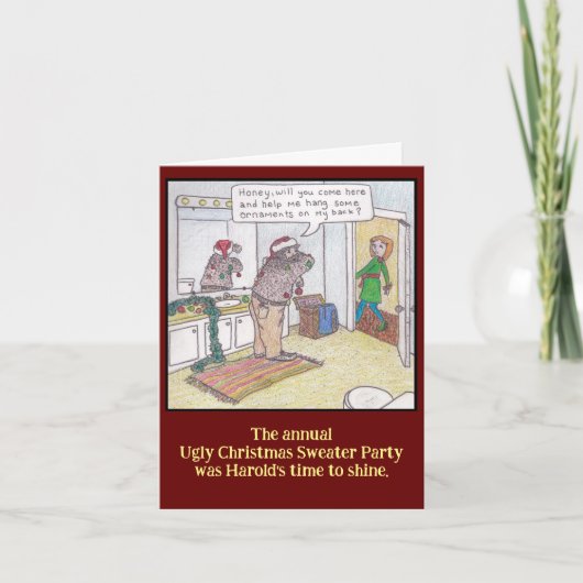 醜いクリスマスセータークリスマスカード シーズンカード (正面)