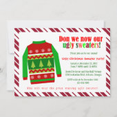 醜いクリスマスセータークリスマスパーティの招待状 招待状 (正面)