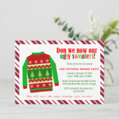 醜いクリスマスセータークリスマスパーティの招待状 招待状 (スタンド正面)