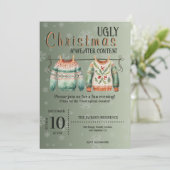 醜いクリスマスセーターコンテスト招待状 カスタム 招待状 (スタンド正面)