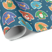 醜いクリスマスセーターサンタおもしろいドッグス ラッピングペーパー (ロールコーナー)