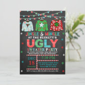 醜いクリスマスセーターシャルボードホリデーパーティー 招待状 (スタンド正面)