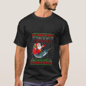 醜いクリスマスセータースタイルサンタライディングナールクリス Tシャツ (正面)