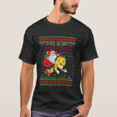 醜いクリスマスセータースタイルサンタライディングワスプクリスマ Tシャツ (正面)