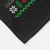 醜いクリスマスセータースタイルライツサンタバナナキリスト フリースブランケット (角)