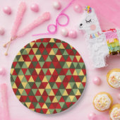 醜いクリスマスセーターテーマ三角形紙プレート ペーパープレート (パーティー)