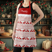 醜いクリスマスセーターディアモノグラム エプロン