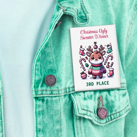 醜いクリスマスセータートインデナーウィナー3位 缶バッジ