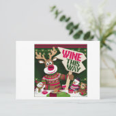 醜いクリスマスセータートナカイと友人 サンキューカード (スタンド正面)