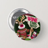 醜いクリスマスセータートナカイと友人 缶バッジ (正面&裏面)