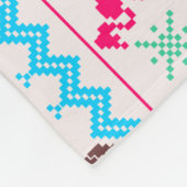 醜いクリスマスセータートロピカルフラミンゴ フリースブランケット (角)