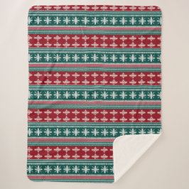 醜いクリスマスセーターニット伝統的パターン3 シェルパブランケット