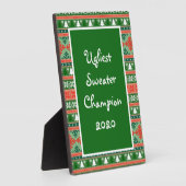 醜いクリスマスセーターニット賞 フォトプラーク (側面)