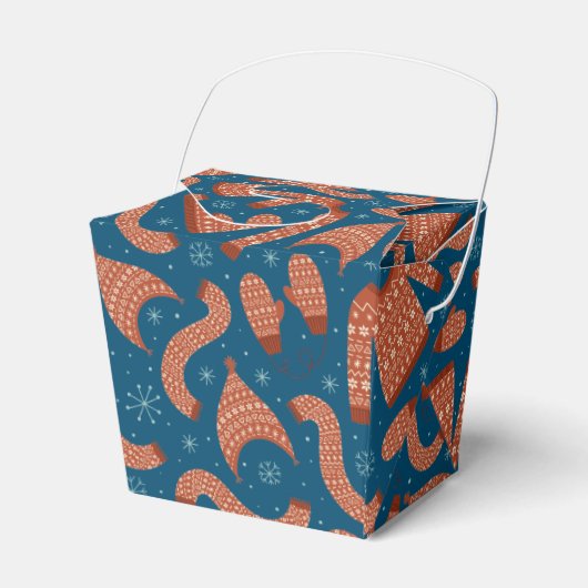 醜いクリスマスセーターハットスカーフレッドホワイト フェイバーボックス (正面サイド)