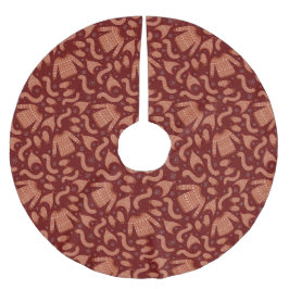 醜いクリスマスセーターハットスカーフレッドホワイト ブラッシュドポリエステルツリースカート