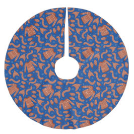 醜いクリスマスセーターハットスカーフレッドホワイト ブラッシュドポリエステルツリースカート