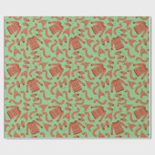 醜いクリスマスセーターハットスカーフレッドホワイト ラッピングペーパー (フラット)