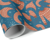 醜いクリスマスセーターハットスカーフレッドホワイト ラッピングペーパー (ロールコーナー)