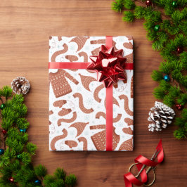 醜いクリスマスセーターハットスカーフレッドホワイト ラッピングペーパー