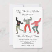 醜いクリスマスセーターパジャマパーティの招待状 招待状 (正面)