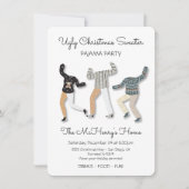 醜いクリスマスセーターパジャマパーティー 招待状 (正面)