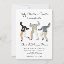 醜いクリスマスセーターパジャマパーティー 招待状