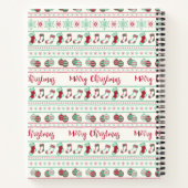 醜いクリスマスセーターパターンホリデー ノートブック (裏面)