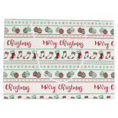 醜いクリスマスセーターパターンホリデー ラージペーパーバッグ (裏面)