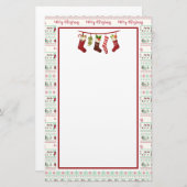 醜いクリスマスセーターパターンホリデー 便箋 (正面/裏面)