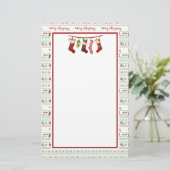 醜いクリスマスセーターパターンホリデー 便箋 (スタンド正面)