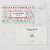 醜いクリスマスセーターパターンホリデー 名刺 (正面/裏面)