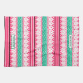 醜いクリスマスセーターパターン キッチンタオル (横)