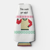 醜いクリスマスセーターパーソナライズされたパーティー ボトルクーラー (正面)