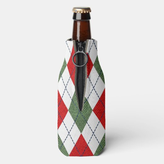 醜いクリスマスセーターパーソナライズされたパーティー ボトルクーラー (ボトル裏面)