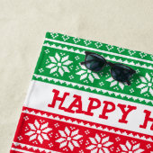 醜いクリスマスセーターパーソナライズされたビーチタオル ビーチタオル (インサイチュ)