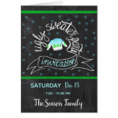 醜いクリスマスセーターパーティの招待状 (正面)