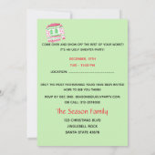 醜いクリスマスセーターパーティの招待状 招待状 (裏面)